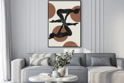 Plakat: Pozycje jogi abstrakcyjna ilustracja