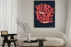 Plakat: Pracuj ciężko, ciężko kochać