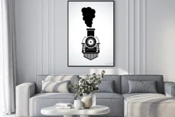 Plakat: Projekt kolejowy