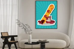 Plakat: Projektowanie sport zimowy