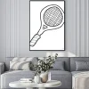 Plakat: Proste doodle z rakietą tenisową