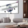 Plakat: Przód cessna 172 jedynka propeller airplane na białym