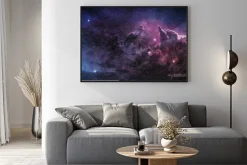 Plakat: Przestrzeń galaktyczna z mgławicą i pyłem kosmicznym