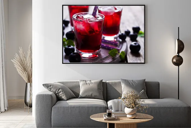 Plakat: Przezroczyste jagody napojów