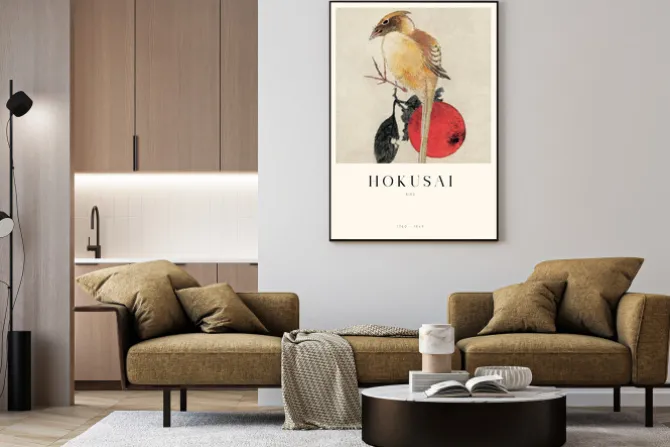Plakat: Ptak reprodukcja autorstwa hokusai