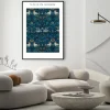 Plakat: Ptaki i rośliny w stylu william morris