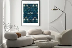 Plakat: Ptaki i rośliny w stylu william morris