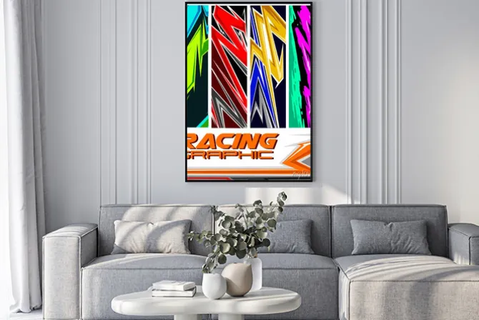 Plakat: Racing jersey pattern