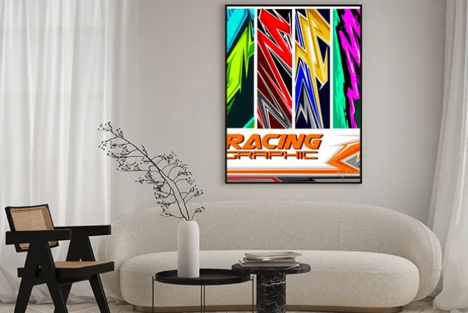 Plakat: Racing jersey pattern