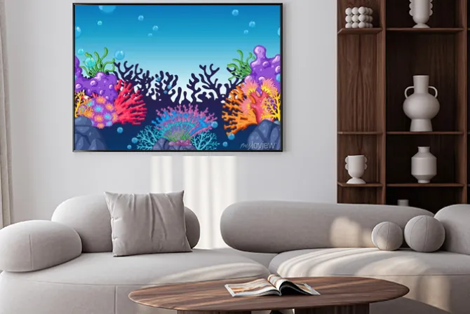 Plakat: Rafa koralowa pod oceanem