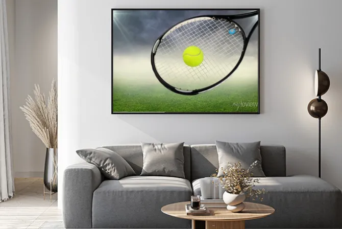 Plakat: Rakieta z piłką do tenisa