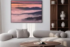 Plakat: Rano mglisty górskich dekoracje w atmosferze