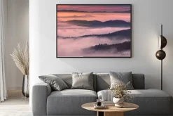 Plakat: Rano mglisty górskich dekoracje w atmosferze