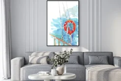 Plakat: Ratunkowe ocean morze akwarele ilustracji