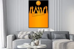 Plakat: Ręce łapiące piłkę do koszykówki