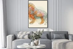 Plakat: Ręcznie rysowane ilustracji wektorowych z lwem