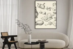 Plakat: Ręcznie rysowane żywność szkic