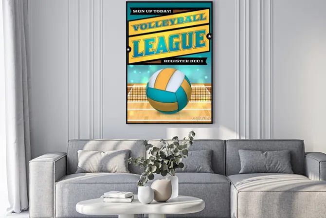 Plakat: Reklama klubu siatkarskiego