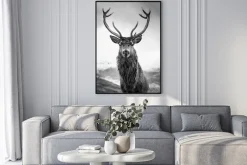 Plakat: Renifer z porożem