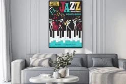 Plakat: Retro abstrakt jazz festival poster