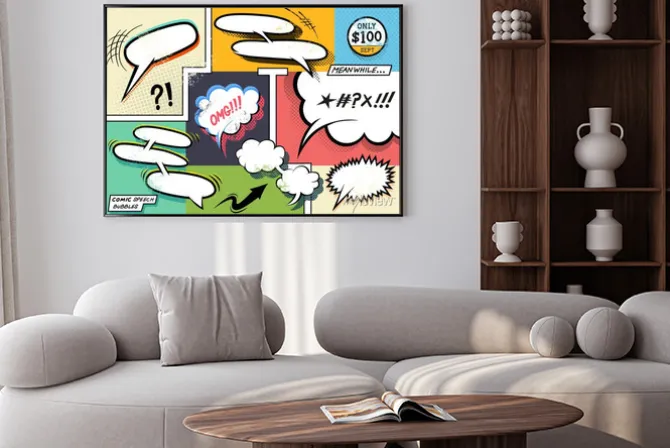 Plakat: Retro comic speech bubbles