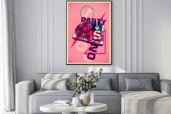 Plakat: Retro grafika z motywem muzycznym