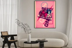 Plakat: Retro grafika z motywem muzycznym