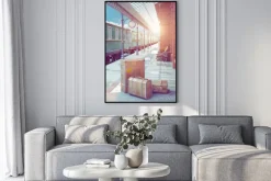 Plakat: Retro stacja kolejowa