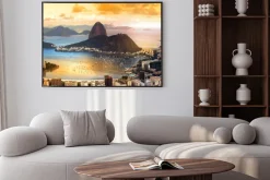 Plakat: Rio de janeiro, brazylia w półmroku