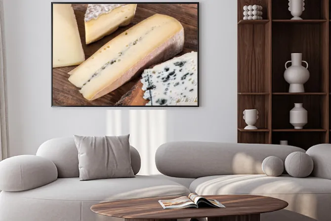 Plakat: Różne odmiany francuskich serów