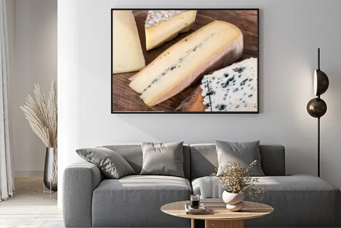 Plakat: Różne odmiany francuskich serów