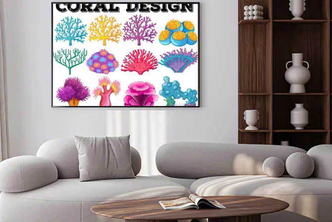 Plakat: Różnego rodzaju konstrukcji koralowców