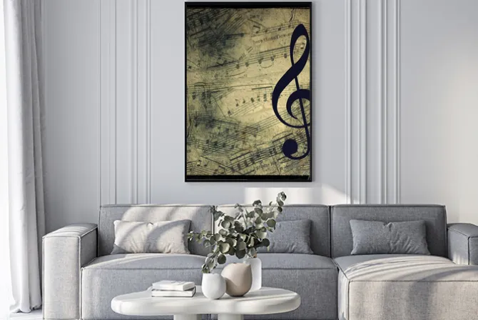 Plakat: Rocznika tło muzyczne