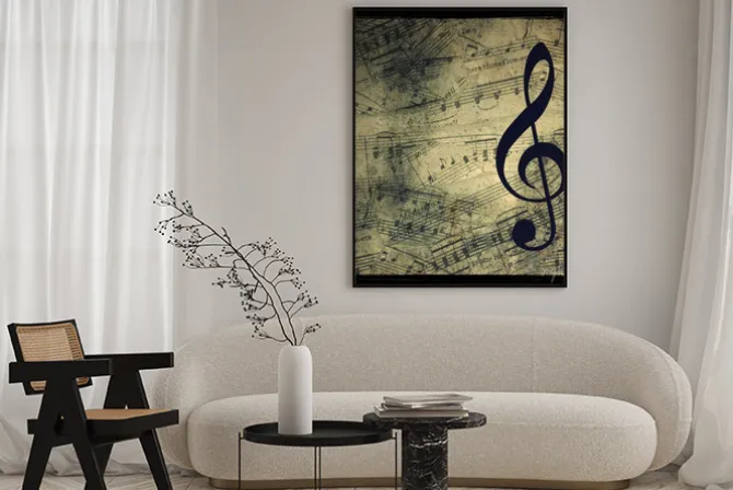 Plakat: Rocznika tło muzyczne