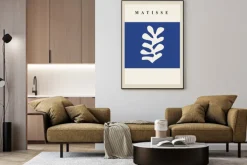 Plakat: Roślinny motyw liścia w stylu matisse