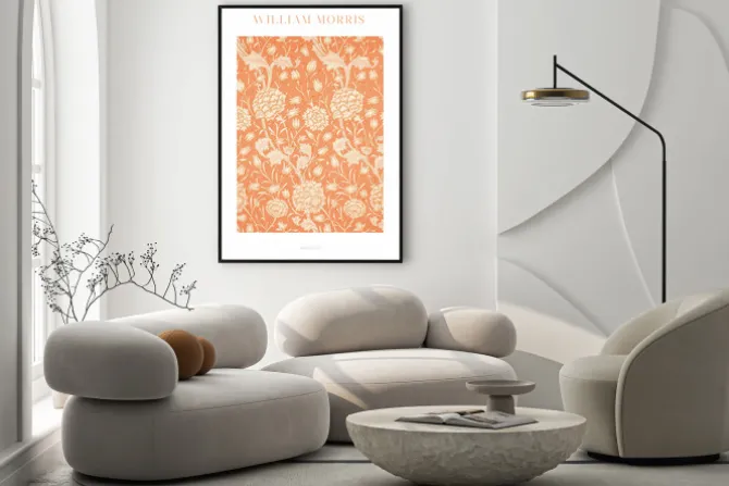 Plakat: Roślinny wzór w stylu william morris