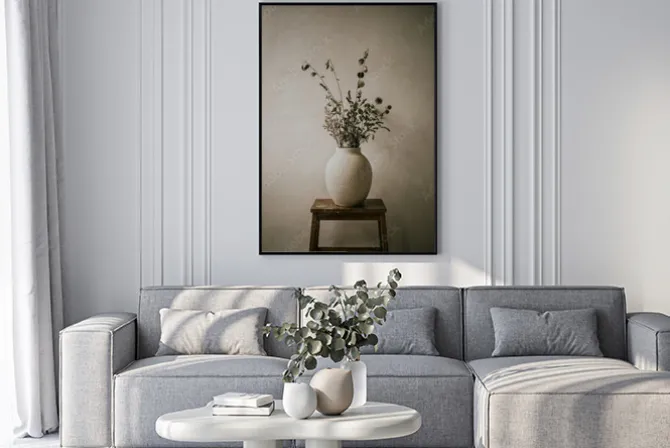 Plakat: Rośliny i kwiaty polne w wazonie