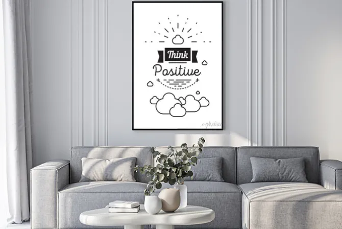 Plakat: Romantyczny, inspirujący cytat. czarno-biały wektora typografia