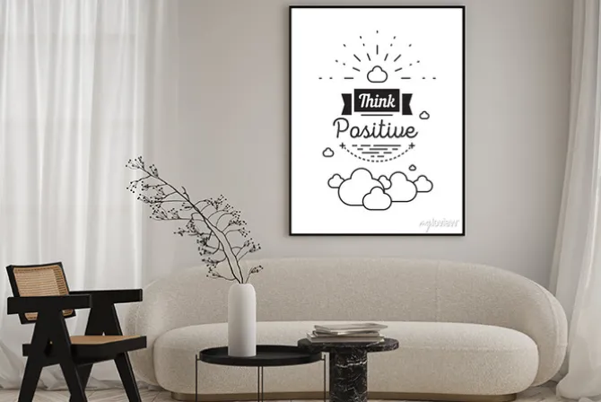 Plakat: Romantyczny, inspirujący cytat. czarno-biały wektora typografia