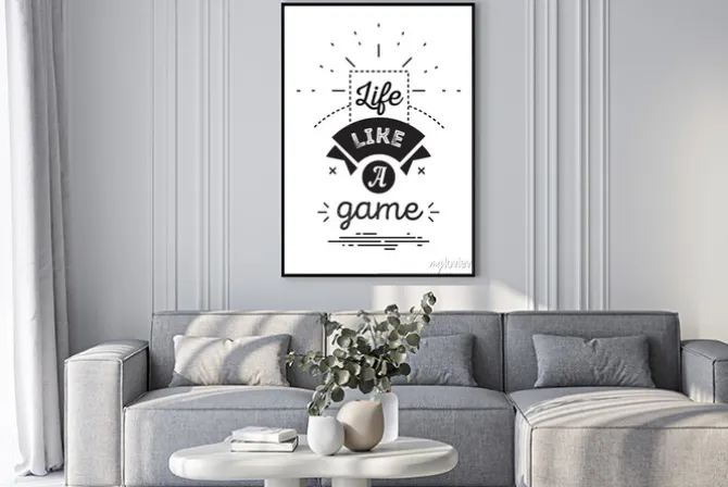 Plakat: Romantyczny, inspirujący cytat. czarno-biały wektora typografia