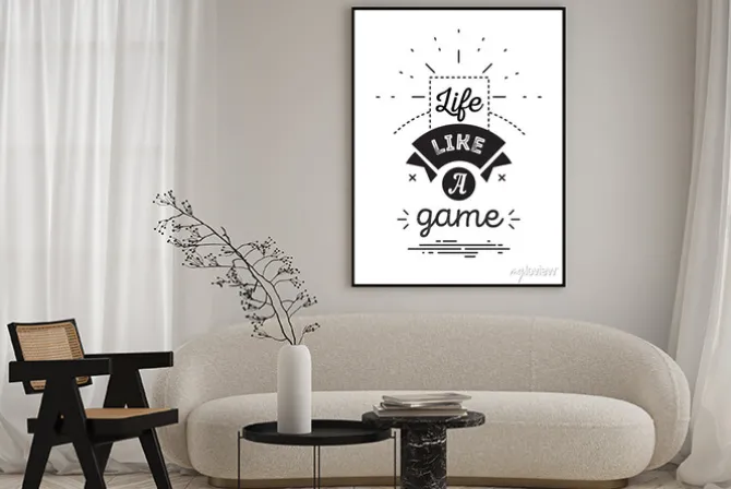 Plakat: Romantyczny, inspirujący cytat. czarno-biały wektora typografia