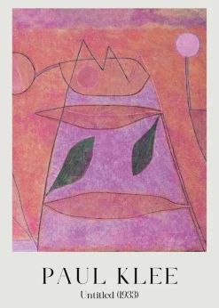 Plakat: Różowa abstrakcja reprodukcja paul klee