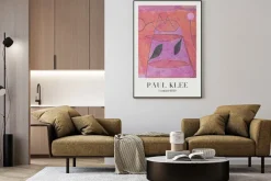 Plakat: Różowa abstrakcja reprodukcja paul klee