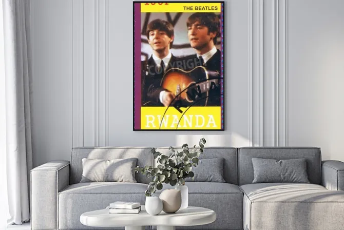 Plakat: Rwanda - około 2009: znaczek pocztowy drukowane w republice rwandy