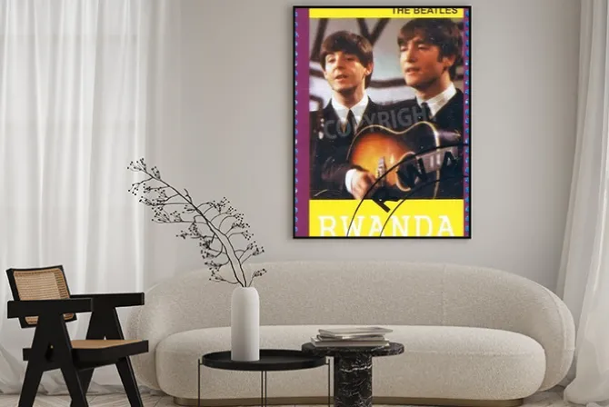 Plakat: Rwanda - około 2009: znaczek pocztowy drukowane w republice rwandy