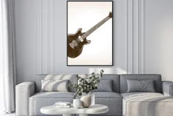 Plakat: Rysunek gitary elektrycznej