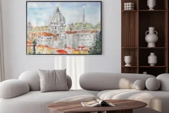 Plakat: Rzym przegląd akwarela