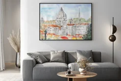 Plakat: Rzym przegląd akwarela