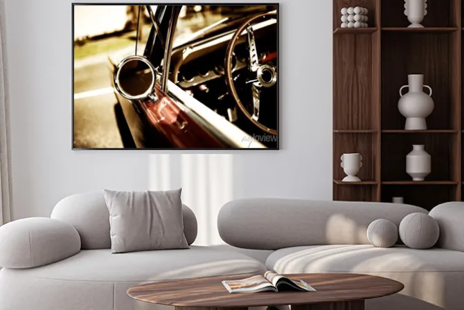 Plakat: Samochód retro fragment