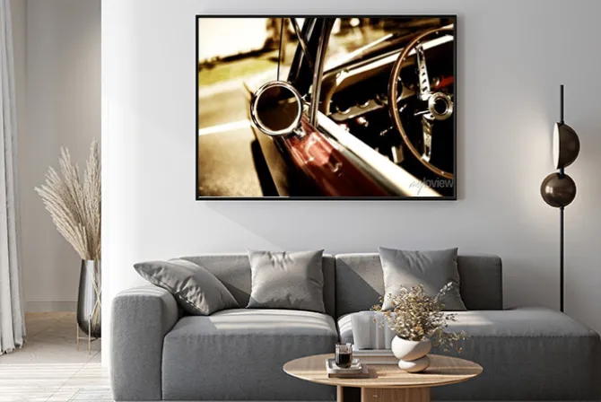 Plakat: Samochód retro fragment